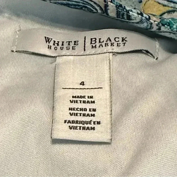 White House Black Market paisley print lined dress size 4 - Picture 9 of 9